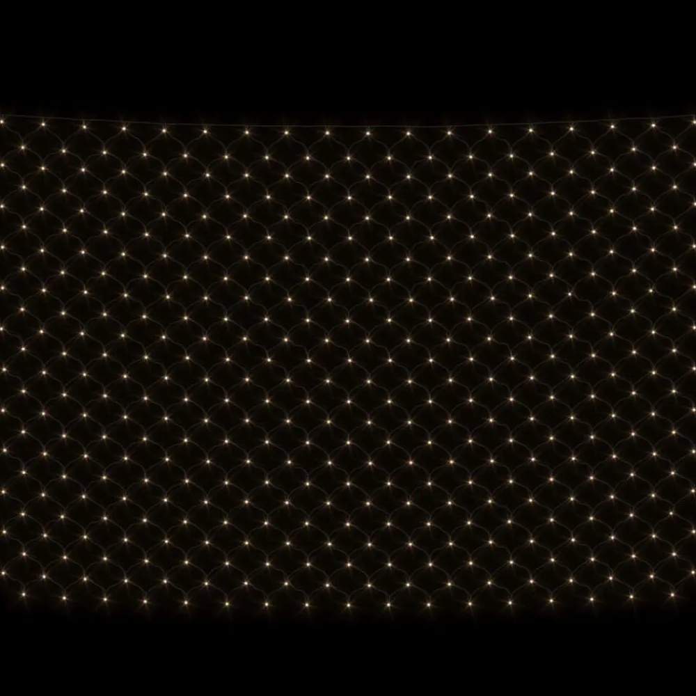 vidaXL Red de luces de Navidad 204 LED blanco cálido 3x2 m Blanco cálido Best
