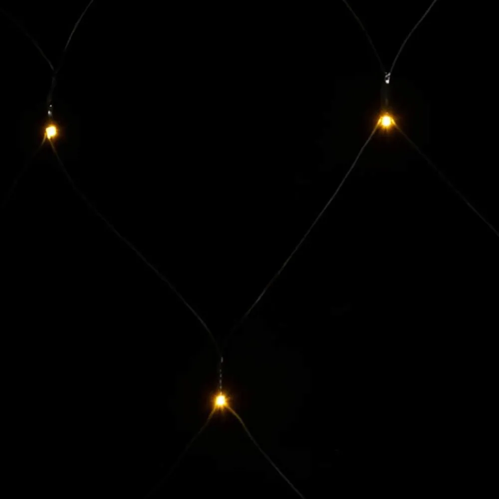 vidaXL Red de luces de Navidad 204 LED blanco cálido 3x2 m Blanco cálido Best