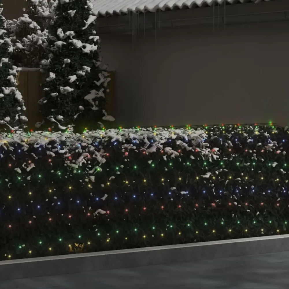 vidaXL Red de luces de Navidad 204 LED colores 3x2 m interior/exterior de colores Hot