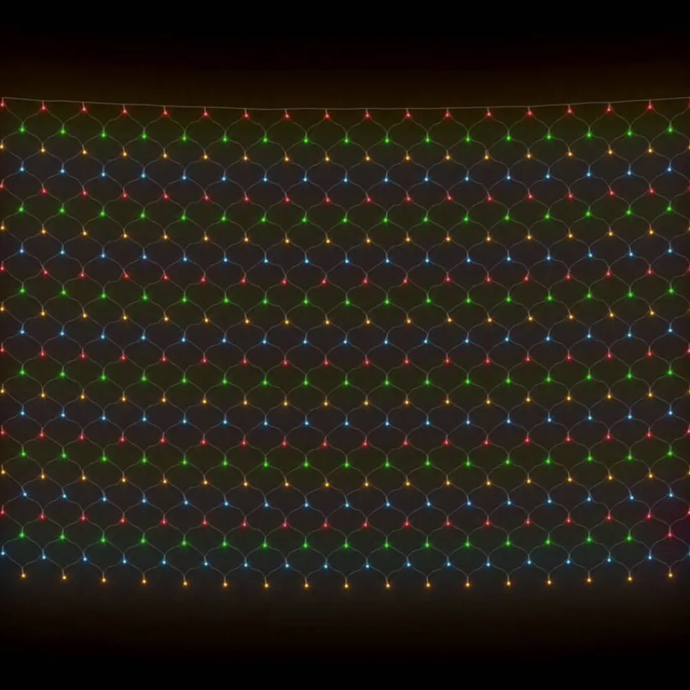 vidaXL Red de luces de Navidad 204 LED colores 3x2 m interior/exterior de colores Hot