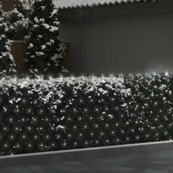 vidaXL Red de luces Navidad 204 LED blanco frío 3x2m interior/exterior Blanco frío Best