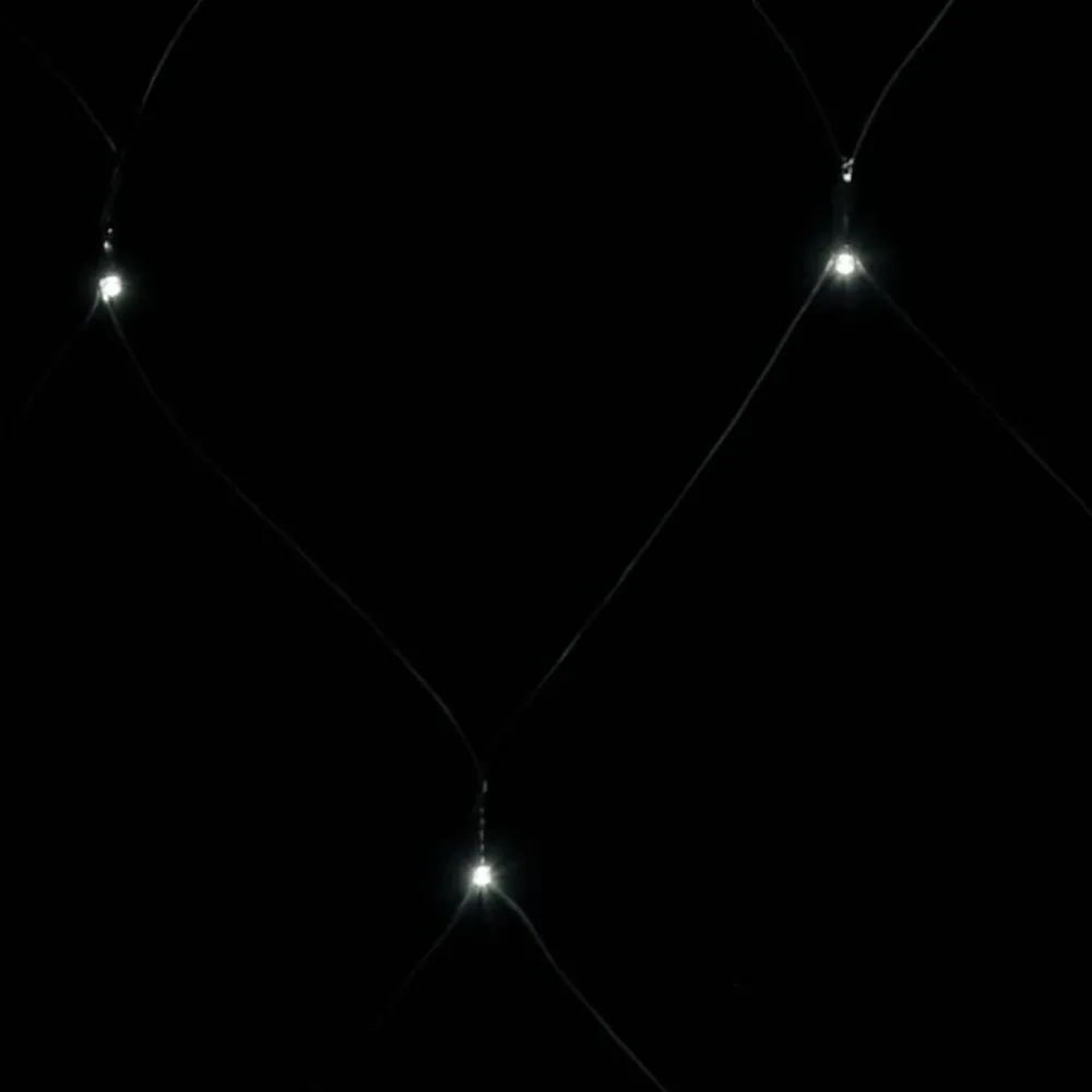 vidaXL Red de luces Navidad 204 LED blanco frío 3x2m interior/exterior Blanco frío Best
