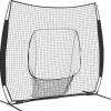 vidaXL Equipamiento Para Atletismo-Red de práctica de béisbol Negro 250 x 106 x 209 cm Poliéster