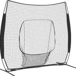 vidaXL Equipamiento Para Atletismo-Red de práctica de béisbol Negro 250 x 106 x 209 cm Poliéster