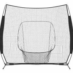 vidaXL Equipamiento Para Atletismo-Red de práctica de béisbol Negro 250 x 106 x 209 cm Poliéster