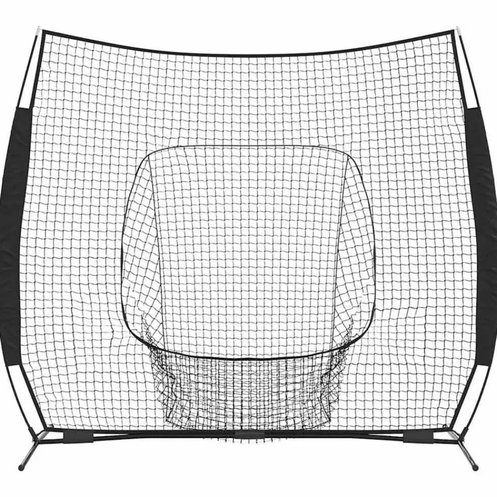 vidaXL Equipamiento Para Atletismo-Red de práctica de béisbol Negro 250 x 106 x 209 cm Poliéster