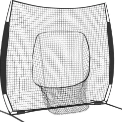 vidaXL Equipamiento Para Atletismo-Red de práctica de béisbol Negro 250 x 106 x 209 cm Poliéster