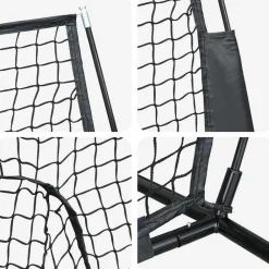 vidaXL Equipamiento Para Atletismo-Red de práctica de béisbol Negro 250 x 106 x 209 cm Poliéster