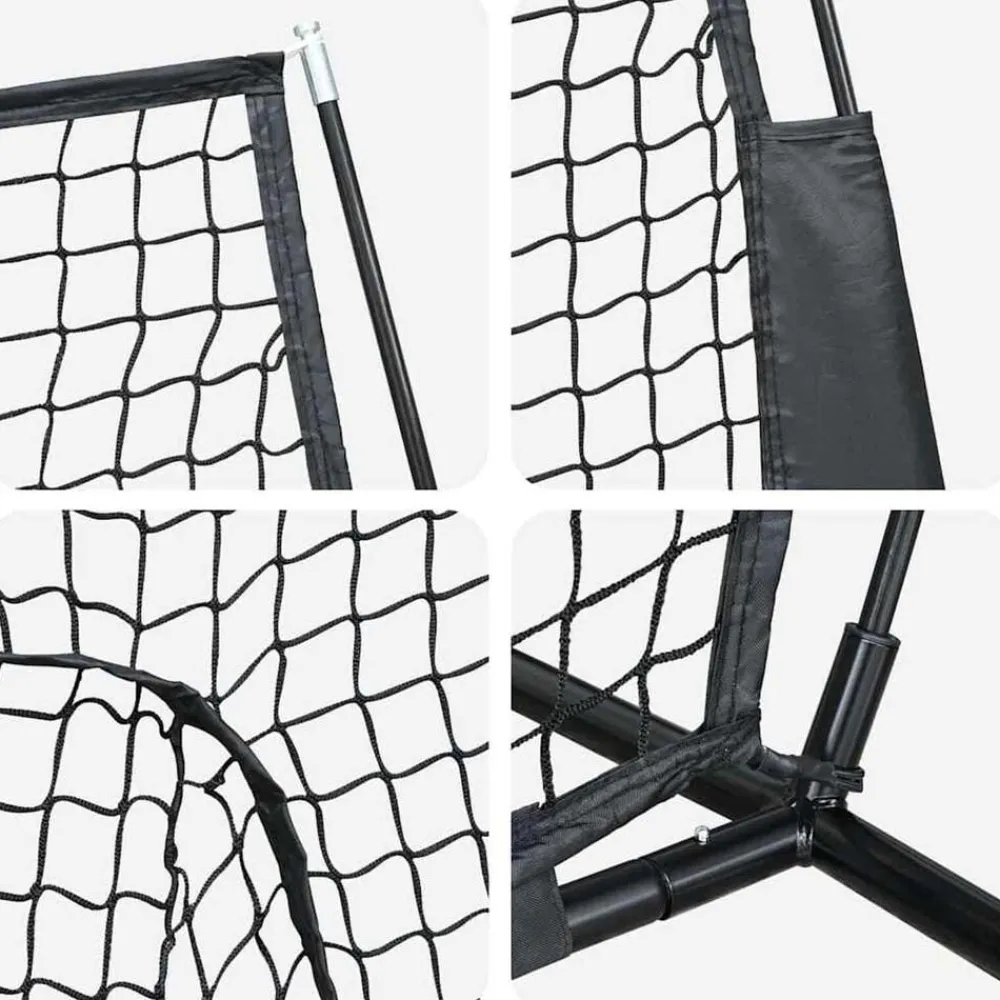 vidaXL Equipamiento Para Atletismo-Red de práctica de béisbol Negro 250 x 106 x 209 cm Poliéster