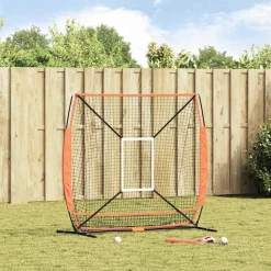 vidaXL Red de práctica de béisbol Manual 180 x 89,5 x 152,5 cm