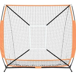 vidaXL Red de práctica de béisbol Manual 180 x 89,5 x 152,5 cm
