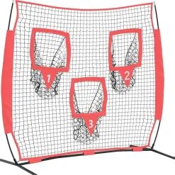 vidaXL Red de práctica de béisbol Negro 214,5 x 89,5 x 181 cm Clearance