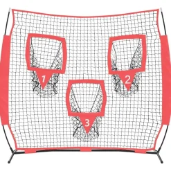 vidaXL Red de práctica de béisbol Negro 214,5 x 89,5 x 181 cm Clearance
