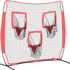 vidaXL Red de práctica de béisbol Negro 214,5 x 89,5 x 181 cm Clearance