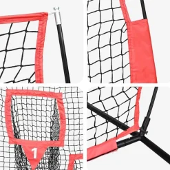 vidaXL Red de práctica de béisbol Negro 214,5 x 89,5 x 181 cm Clearance