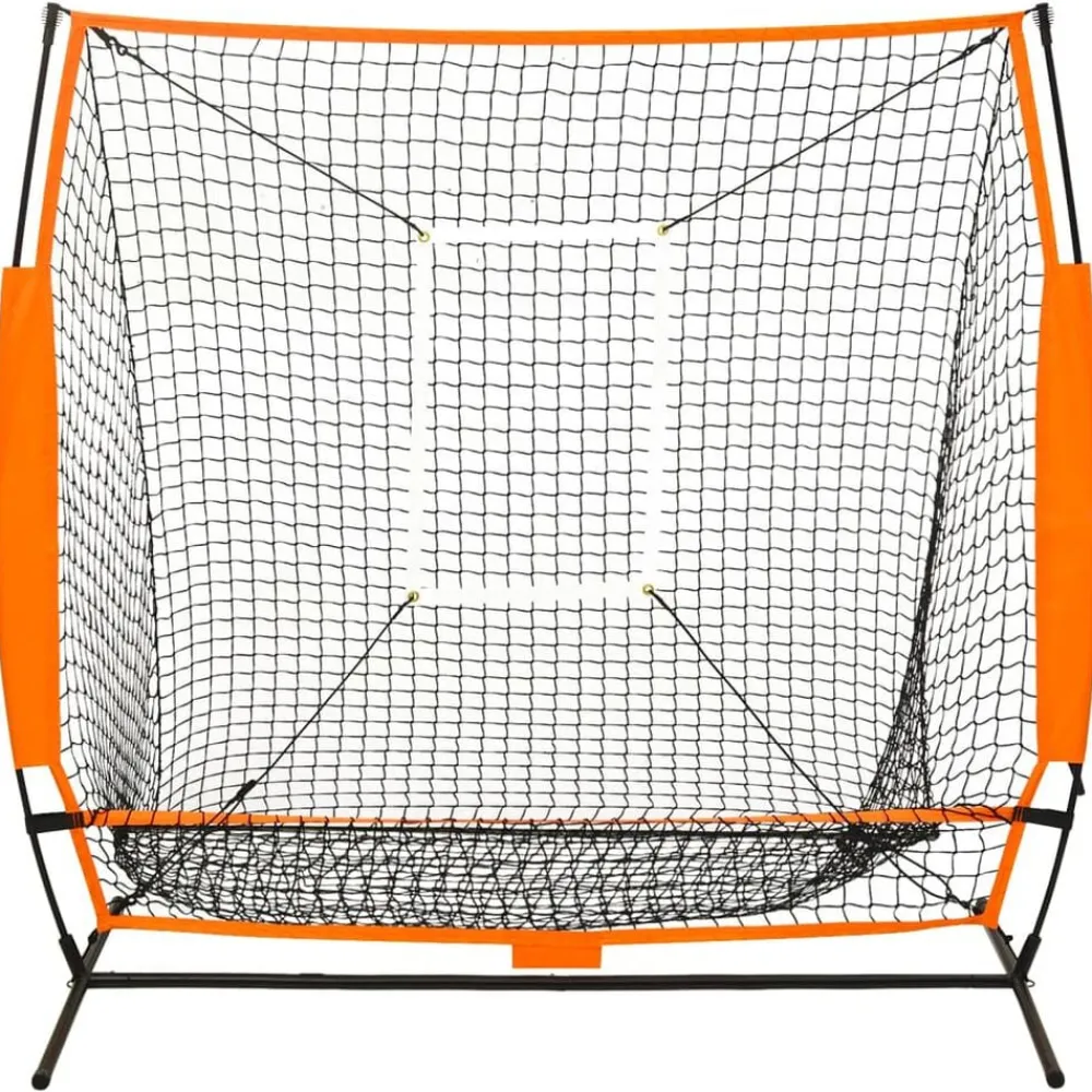 vidaXL Equipamiento Para Atletismo-Red de práctica multideporte beisbol negra 174x76x158,5 cm