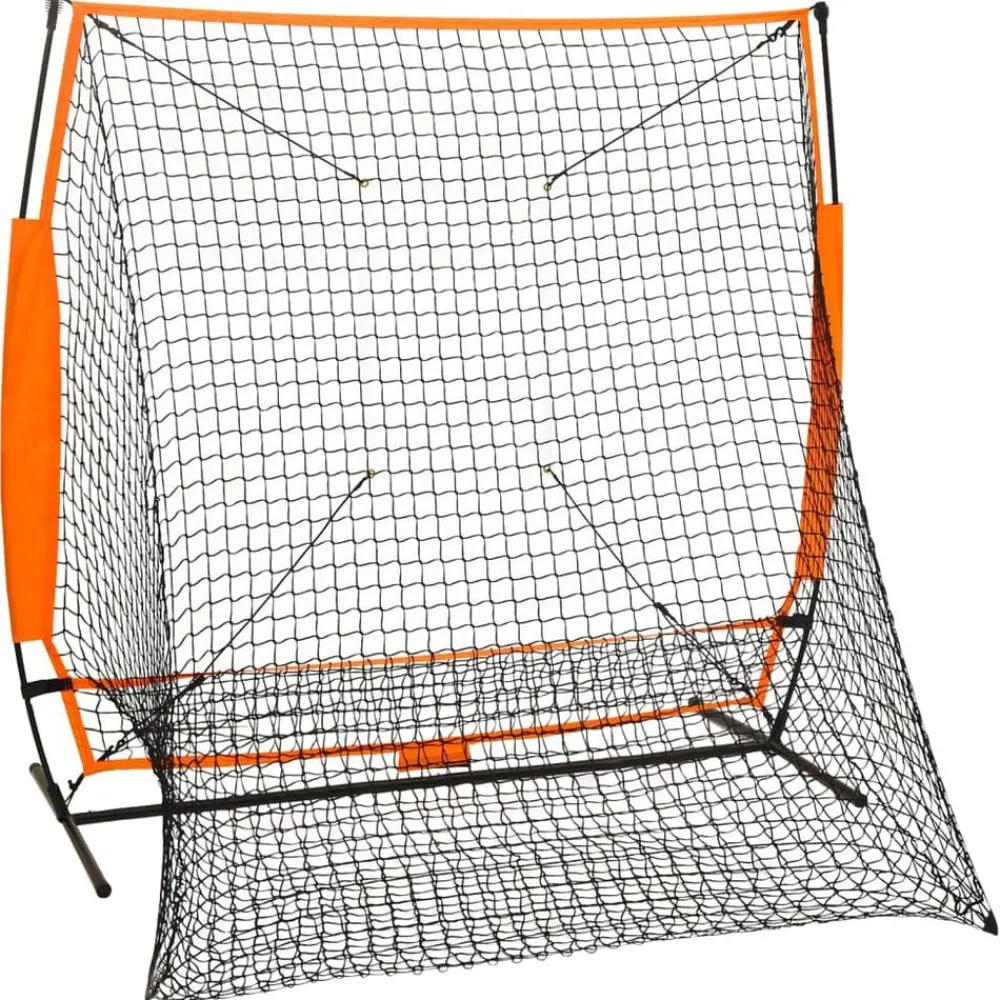 vidaXL Equipamiento Para Atletismo-Red de práctica multideporte beisbol negra 174x76x158,5 cm