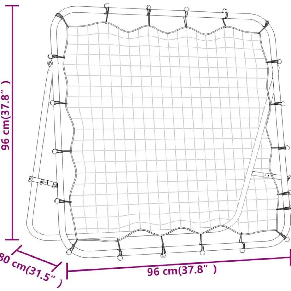 vidaXL Red de rebote ajustable para fútbol acero y PE 96x80x96 cm Sale