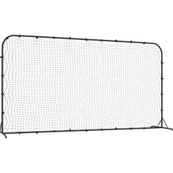 vidaXL Equipamiento Para Atletismo-Red de rebote de fútbol HDPE negrp 366x90x183 cm
