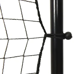 vidaXL Equipamiento Para Atletismo-Red de rebote de fútbol HDPE negrp 366x90x183 cm