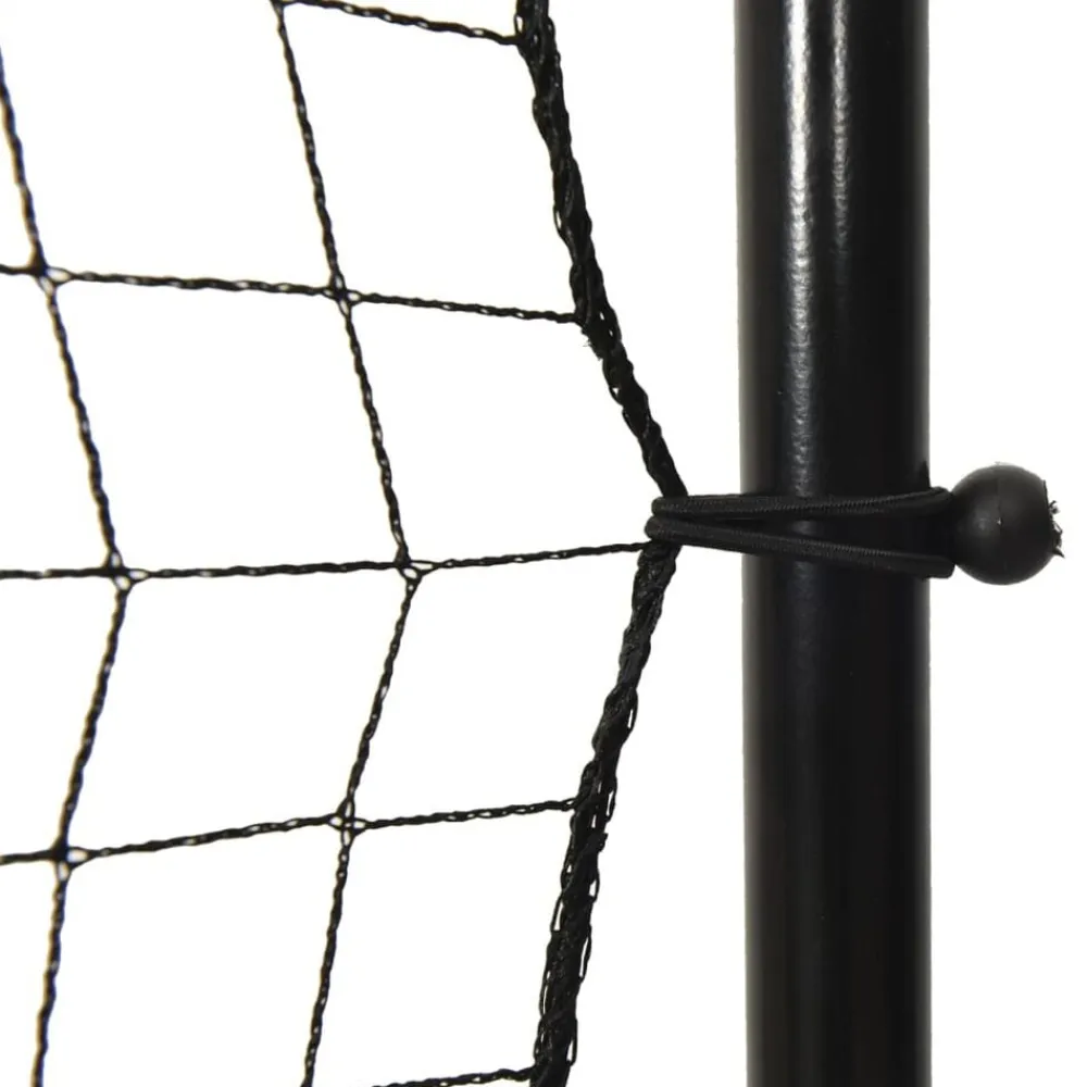 vidaXL Equipamiento Para Atletismo-Red de rebote de fútbol HDPE negrp 366x90x183 cm