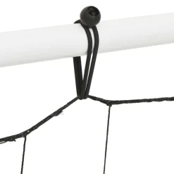 vidaXL Equipamiento Para Atletismo-Red de rebote de fútbol acero y PE blanco y negro 184x61x123 cm