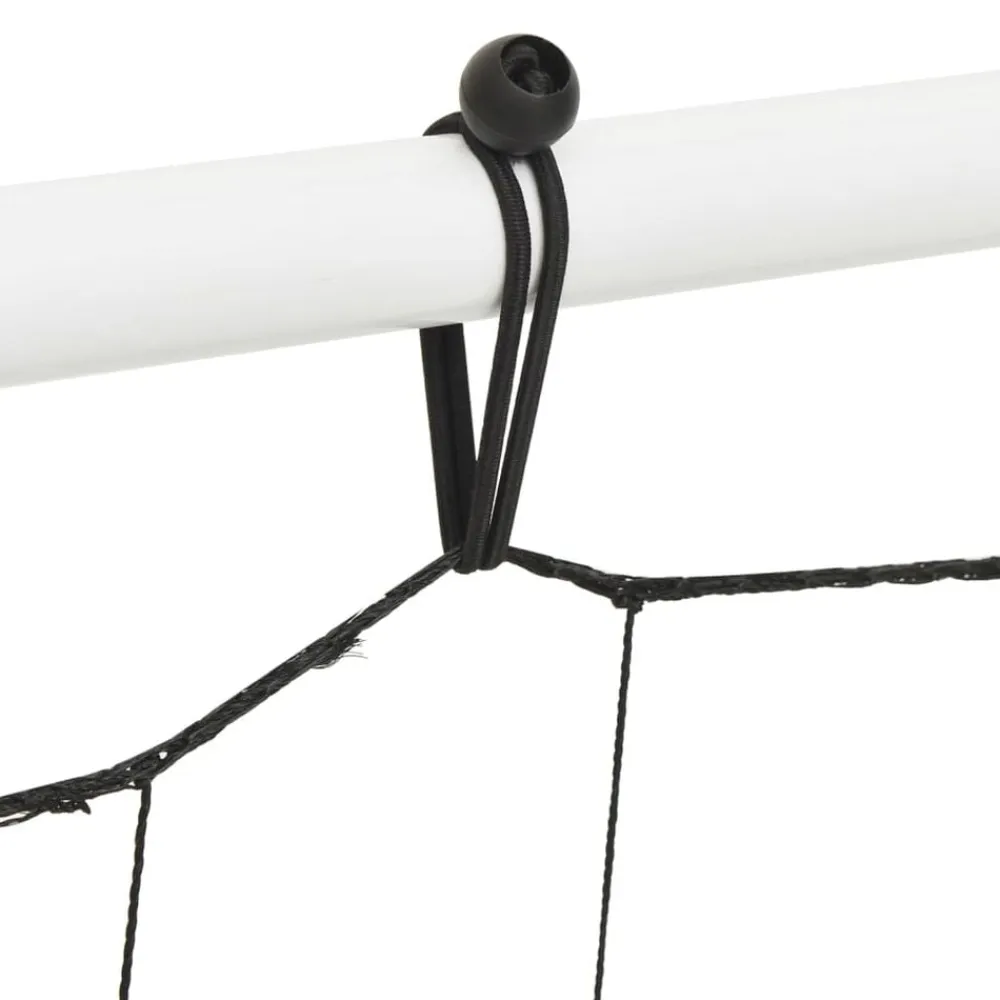 vidaXL Equipamiento Para Atletismo-Red de rebote de fútbol acero y PE blanco y negro 184x61x123 cm