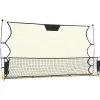 vidaXL Equipamiento Para Atletismo-Red de rebote de fútbol poliéster negro y amarillo 183x85x120cm