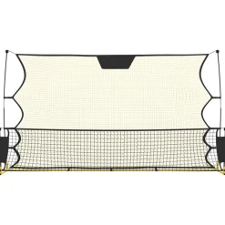 vidaXL Equipamiento Para Atletismo-Red de rebote de fútbol poliéster negro y amarillo 183x85x120cm