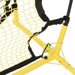 vidaXL Equipamiento Para Atletismo-Red de rebote de fútbol poliéster negro y amarillo 183x85x120cm