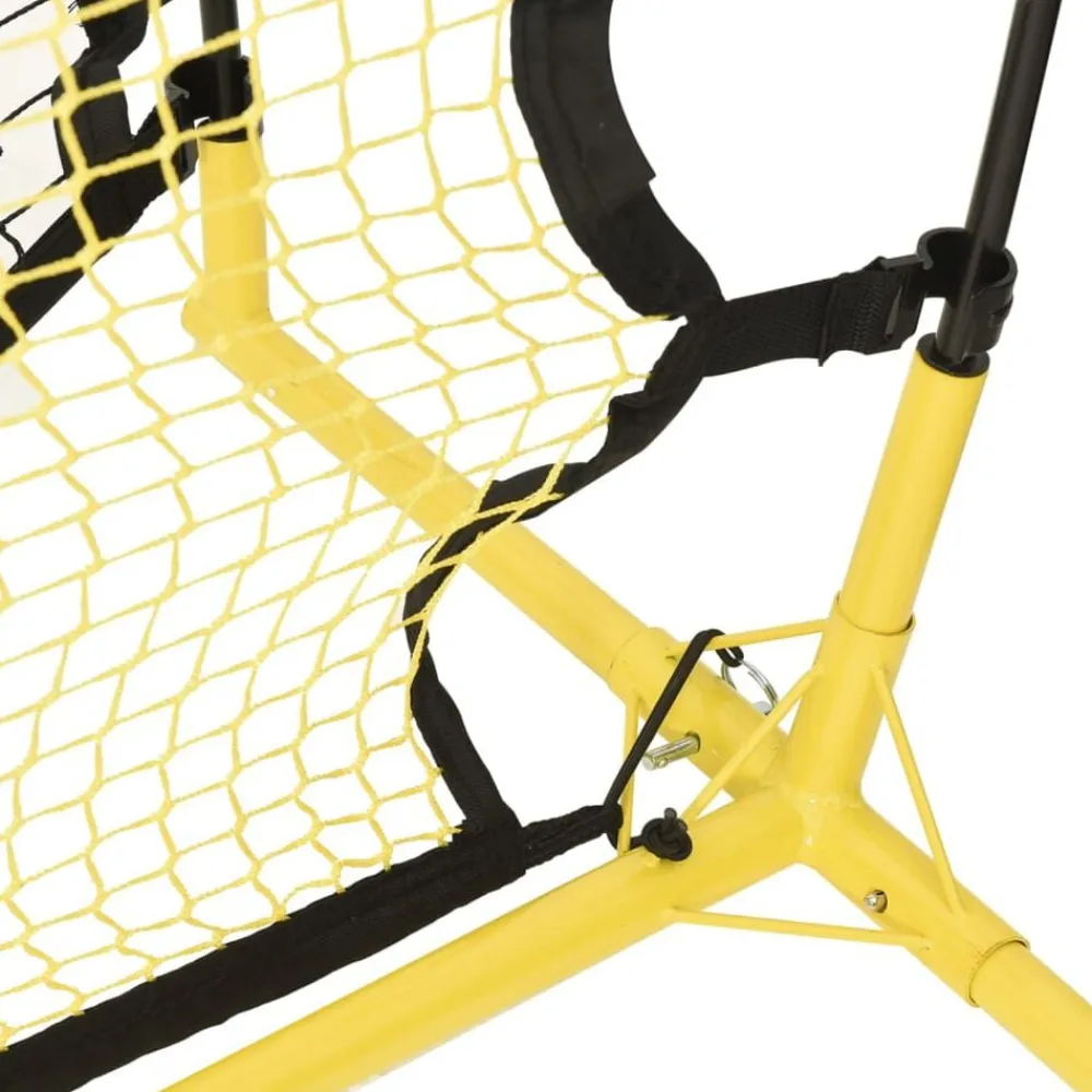 vidaXL Equipamiento Para Atletismo-Red de rebote de fútbol poliéster negro y amarillo 183x85x120cm