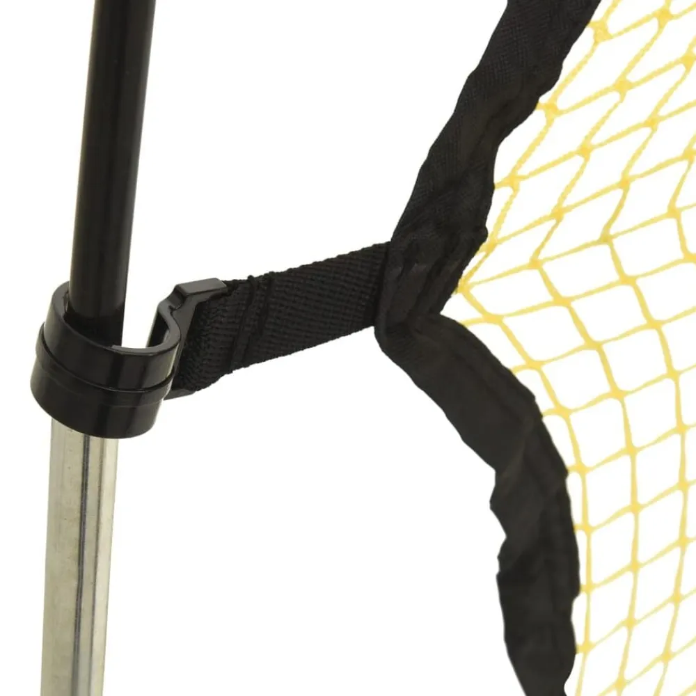 vidaXL Equipamiento Para Atletismo-Red de rebote de fútbol poliéster negro y amarillo 183x85x120cm