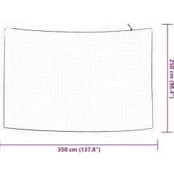 vidaXL Piezas Y Accesorios Para Vehículos-Red de remolque con cuerda elástica PP 3,5x2,5 m