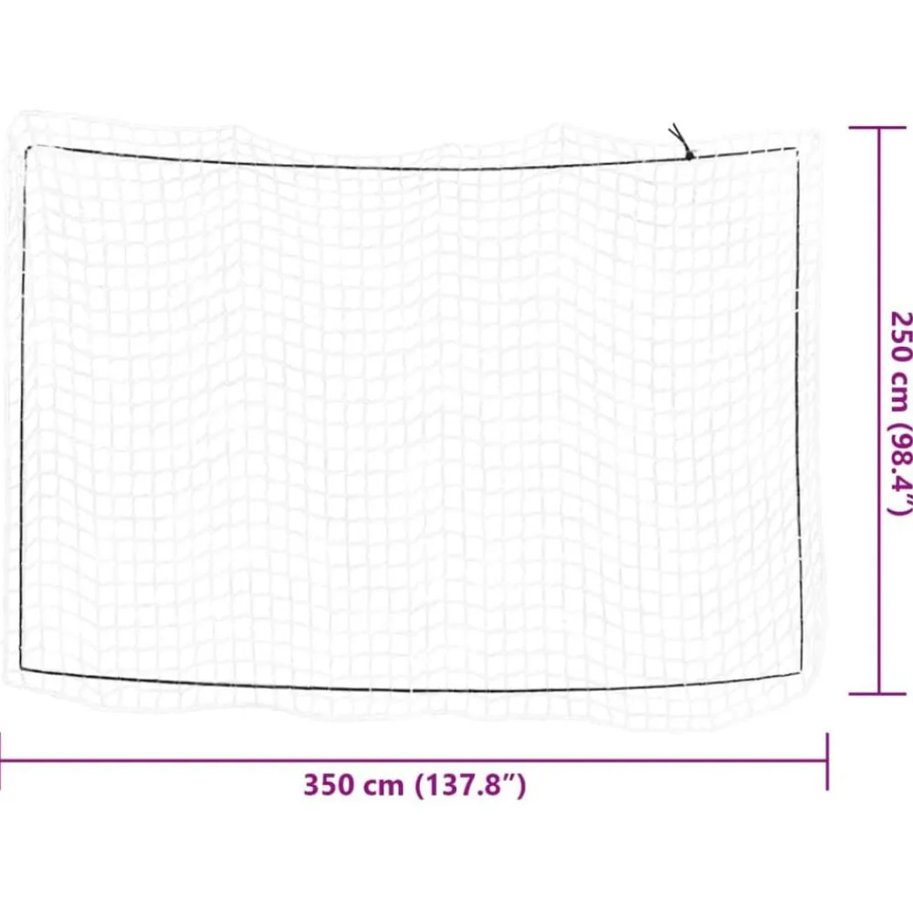 vidaXL Piezas Y Accesorios Para Vehículos-Red de remolque con cuerda elástica PP 3,5x2,5 m