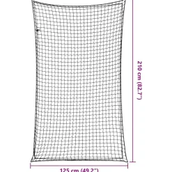 vidaXL Red de remolque con cuerda elástica PP 2,1x1,25 m Negro Discount