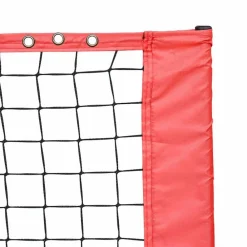 vidaXL Equipamiento Para Atletismo-Red de tenis Manual Negro y rojo 301 x 90,5 x 87 cm Poliéster