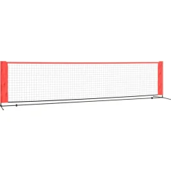 vidaXL Red de tenis poliéster negro y rojo 400x100x87 cm Sale