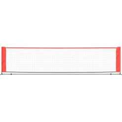 vidaXL Red de tenis poliéster negro y rojo 400x100x87 cm Sale
