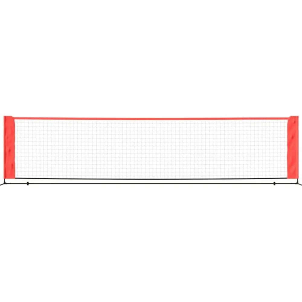 vidaXL Red de tenis poliéster negro y rojo 400x100x87 cm Sale