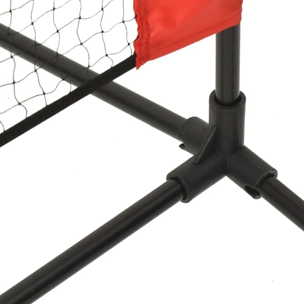 vidaXL Red de tenis poliéster negro y rojo 400x100x87 cm Sale