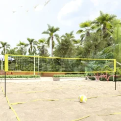 vidaXL Red de voleibol tela PE amarillo y negro 823x244 cm Online