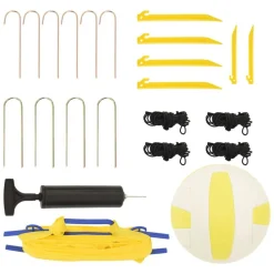 vidaXL Red de voleibol tela PE amarillo y negro 823x244 cm Online