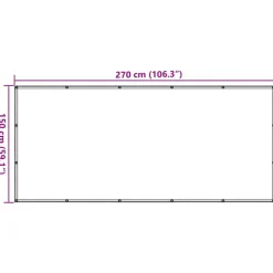 vidaXL Red para remolque HDPE 1,5x2,7 m Negro Hot