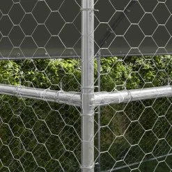 vidaXL Refugio para perros 3 pcs Plateado 6 x 2 x 2 m