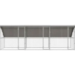 vidaXL Refugio para perros 3 pcs Plateado 6 x 2 x 2 m