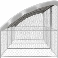 vidaXL Refugio para perros 3 pcs Plateado 6 x 2 x 2 m