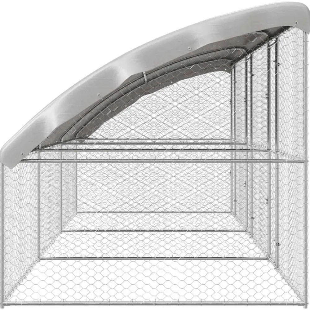 vidaXL Refugio para perros 3 pcs Plateado 6 x 2 x 2 m