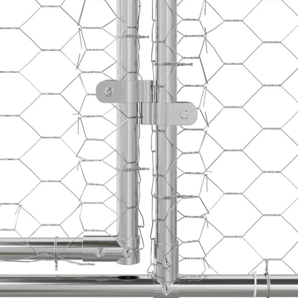 vidaXL Refugio para perros 3 pcs Plateado 6 x 2 x 2 m