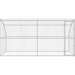 vidaXL Productos Para Mascotas-Refugio para perros 2 pcs Plateado 4 x 2 x 2 m