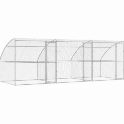 vidaXL Refugio para perros 3 pcs Plateado 6 x 2 x 2 m